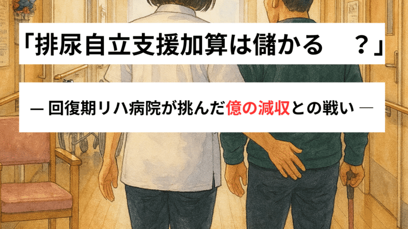 【実態調査】排尿自立支援加算は儲かるのか?回復期リハ病院の「億の減収」と戦う排尿ケアチームの裏側