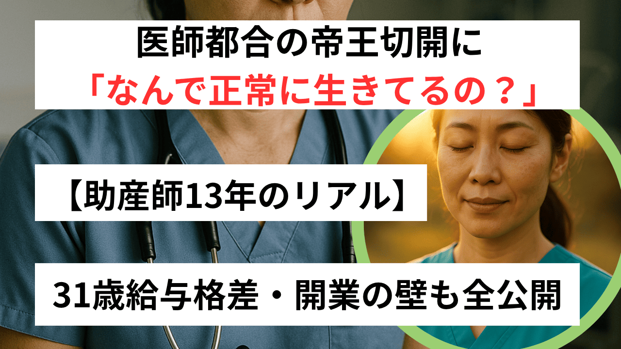 【助産師の辞め方と生き方】医師都合の帝王切開、訴訟リスクの現場を抜けるキャリア戦略