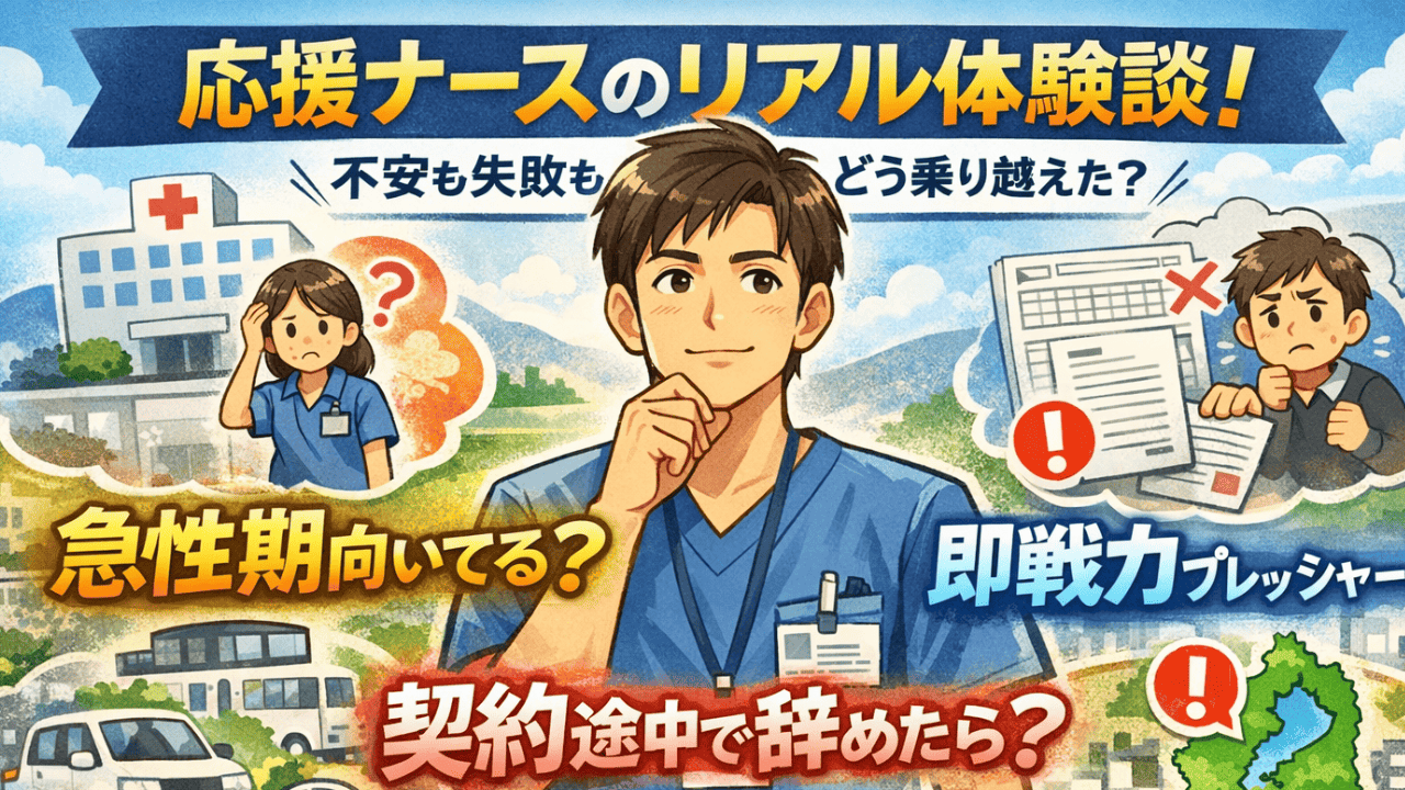 【体験談】応援ナース、看護師16年目が語る「滋賀で1ヶ月撤退」から学んだハズレ病院回避術｜急性期の向き不向き・見学の威力・カーシェア生活
