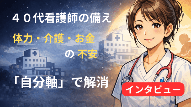 【40代看護師のリアル】体力の限界と親の介護。現金派だった私がNISAを始めるまで 