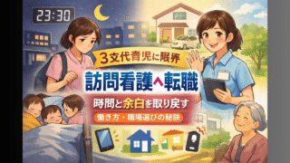 【実録】「三交代の地獄」から訪問看護へ。19年目ママナースが見つけた自分を守る働き方 