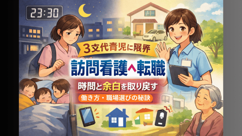 【実録】「三交代の地獄」から訪問看護へ。19年目ママナースが見つけた自分を守る働き方 